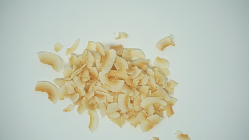 Gesüßte und geröstete Kokoschips, Draufsicht 2