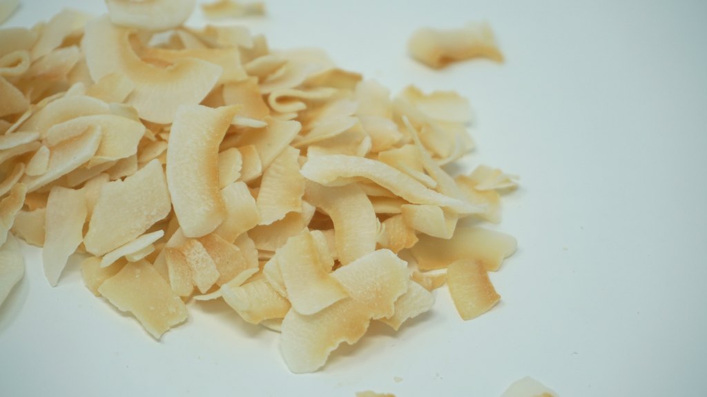 Gesüßte und geröstete Kokoschips, Seitenansicht 2