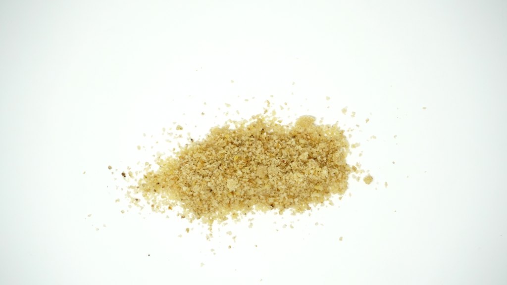 Gemahlene Bananenchips, Draufsicht