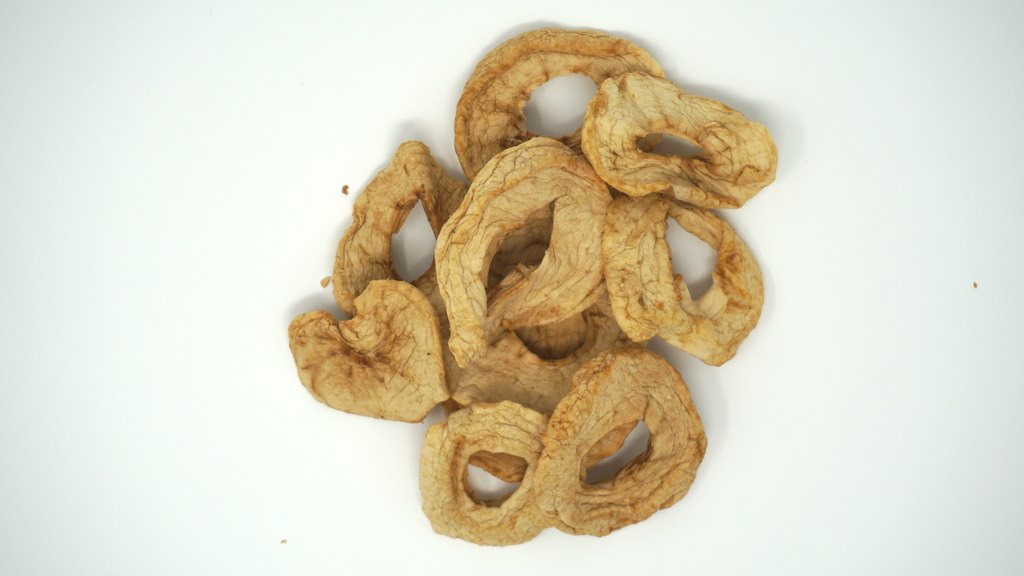 Apfelringe ungeschwefelt, Draufsicht