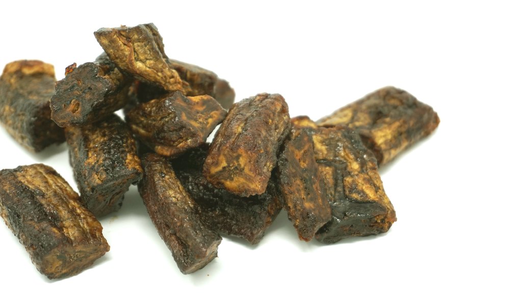 Bananenhälften und -stücke, Seitenansicht