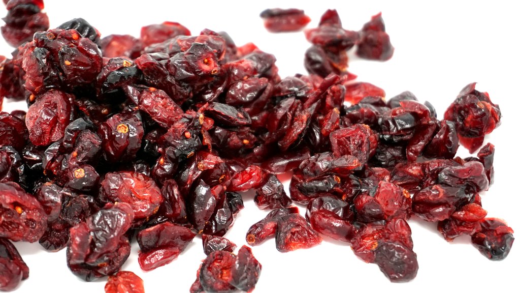 Gesüßte Cranberries, Seitenansicht