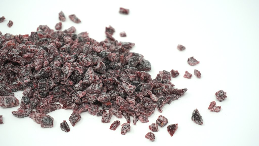 Cranberrywürfel juice infused, Seitenansicht