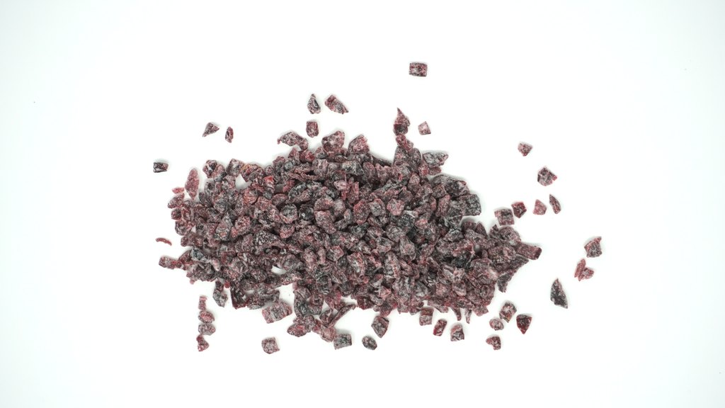 Cranberrywürfel juice infused, Draufsicht