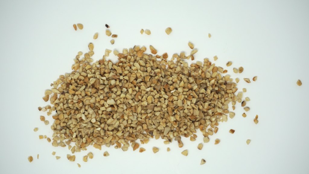 Cashew pieces top view
